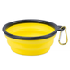 Силіконова складна дорожня миска Derby Food Grade TPE Collapsible Dog Bowl, Жовтий, 350 мл