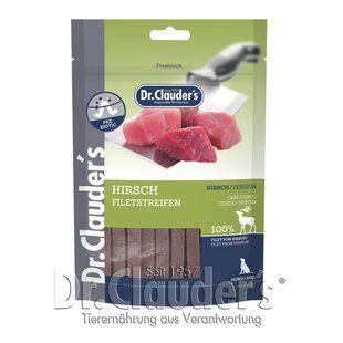 Лакомство для собак Dr.Clauder's Venison Filet Strips с олениной, оленина, 80 г