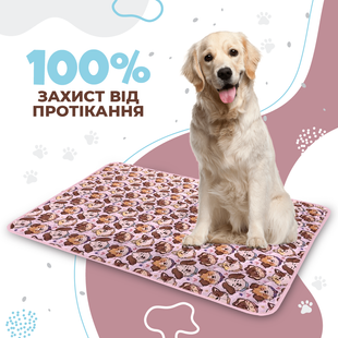 Многоразовая пеленка для собак Pelushka Woof Heart, 50х70 см