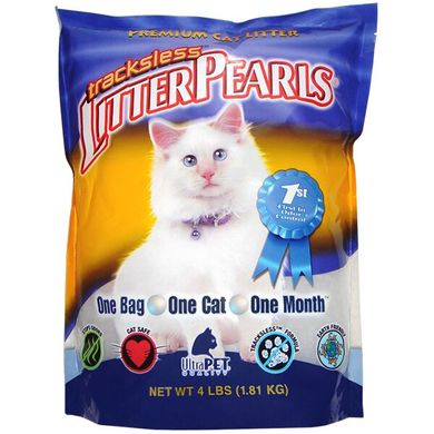 Кварцевий наповнювач для туалетів котів Litter Pearls TrackLess, 3,8 л, 1,81 кг