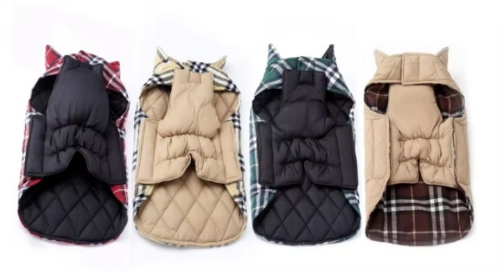 Зимний водонепроницаемый двухсторонний жилет в клетку Derby Plaid Brown в британском стиле, 26 см, 34-40 см, 28 см, XS