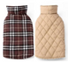 Зимний водонепроницаемый двухсторонний жилет в клетку Derby Plaid Brown в британском стиле, 26 см, 34-40 см, 28 см, XS