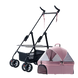 Коляска для кошек и собак Bestopet (Люпосанчик) BS-RL-20 Pink 3in1 со съемной переноской