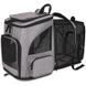 Расширяемый рюкзак для домашних животных Voyager Pet VB16007T, серый, 40х26х33 см