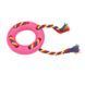 Жувальна іграшка-кільце з канатом для собак Derby Round Dog Ring Toy, Рожевий