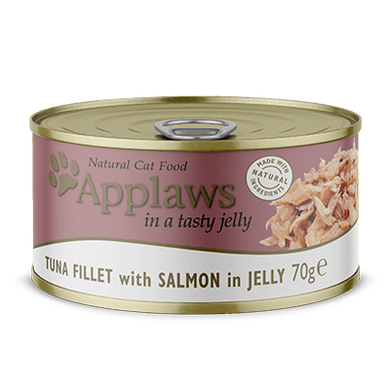 Консервований корм для котів Applaws Tuna Fillet and Salmon in Jelly з тунцем і лососем, 70 г