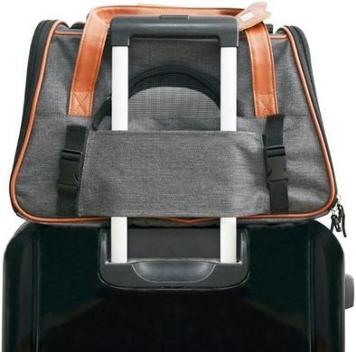 Сумка для переноски собак и котов Bestopet (Люпосанчик) Soft Sided Pet Carrier Bag, Сірий, 25х43х28 см