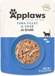 Вологий корм для котів Applaws Tuna Fillet with Crab in Broth (тунець з крабом в бульйоні), 70 г