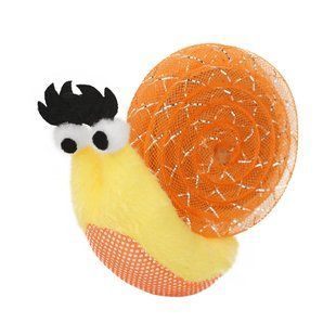 Игрушка для котов Barksi Catnip Улитка желтая с запахом кошачьей мяты 9 см, X-Small