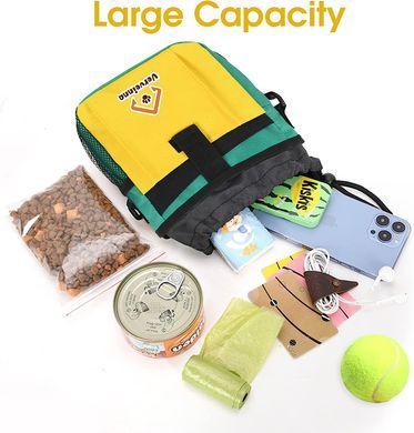 Сумка для выгула и тренировок собак Verveinna Dog Treat Training Pouch Green/Yellow