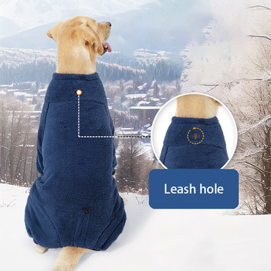 Флісовий комбінезон для собак Wan Talk Four-legged Pullover Dog Coat, Bordo, 65-70 см, 80-96 см, 56 см, 3XL