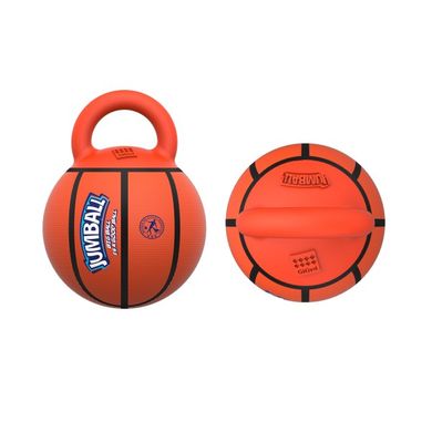 Іграшка для собак Gigwi Jumball Баскетбольний М'яч c Гумовою Ручкою Помаранчевий, X-Large