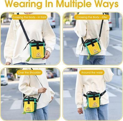 Сумка для выгула и тренировок собак Verveinna Dog Treat Training Pouch Green/Yellow