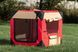 М'яка клітка для собак SENFUL Pet Soft Crate з флісовим килимком та чохлом, червоно-бежева, 50х35х35 см
