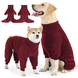 Флісовий комбінезон для собак Wan Talk Four-legged Pullover Dog Coat, Bordo, 65-70 см, 80-96 см, 56 см, 3XL
