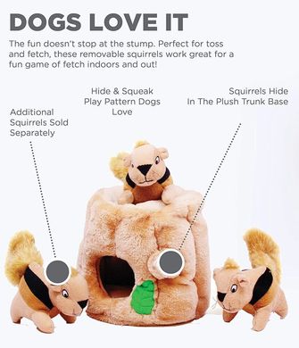Інтерактивна іграшка для собак Outward Hound Hide-A-Squirrel, Small