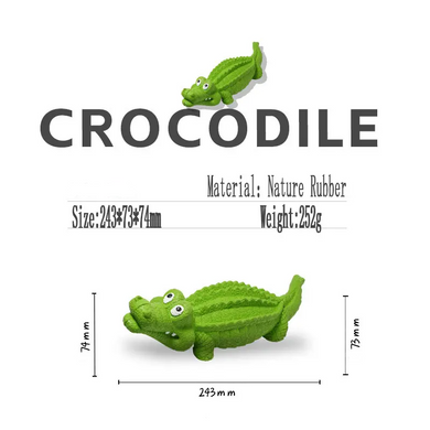 Іграшка для жування Derby Alligator з пищалкою, Блакитний, Medium/Large