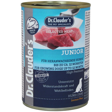 Консерва супер-премиум класса для щенков Dr.Clauder's Selected Meat Junior, 400 г