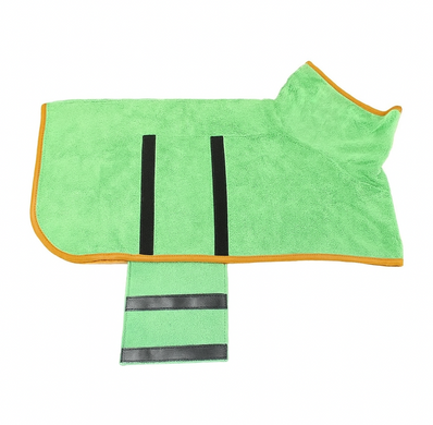 Рушник/халат для собак Derby з мікрофібри на липучках, Light Green, XS