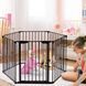 Разборной вольер-манеж для собак и щенков OYPLA Pets Black, 6 панелей: 61х75 см