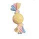 Жувальна іграшка для собак Derby Candy ball with paws and cotton rope, Жовтий
