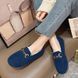 М'які жіночі мокасини з металевим декором Blue, 36, 22,5 см